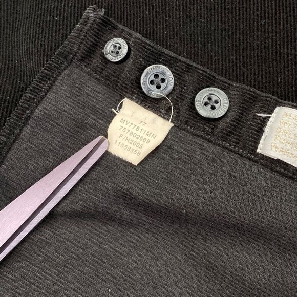 VTG Nordstrom Shirt Mens Medium Nautical Velour Corduroy Relaxed Black Sailing - Picture 10 of 14